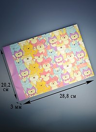 Альбом для рисования «Разноцветные кошки» Unnika А4, 20 листов, склейка