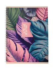 Тетрадь А4 80л лин. "Тропики" евроспираль, мелов.картон, офсет