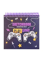 Скетчбук А6 80л "Живи играя" белый офсет, 80г/м2, спираль