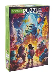 Пазл 160 элементов "Монстрики" для детей 22х33см