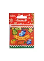 Набор подставок под кружку 2шт. С Новым годом 9х9 (бумага, пробка) (1096445)