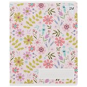 Тетрадь в клетку Academy Style «Flowers pattern» в ассортименте, 24 листа - 0