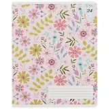 Тетрадь в клетку Academy Style, Flowers pattern, 24 листа, в ассортименте