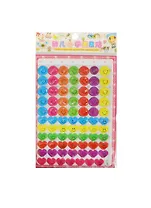 Наклейки Смайлы и сердечки (HL-008) (11004500) (3 листа в упаковке)