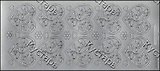 Контурные наклейки Маленькие орнаменты с сердцами (190001) (лист) (серебро) (10х23см)