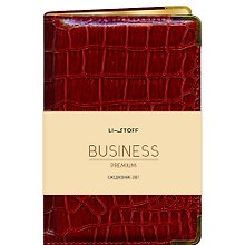Ежедневник дат. 2027г. А6 176л "BUSINESS PREMIUM. Grand croco" бордовый, иск.кожа, обл.поролон, мет.уголки, тонир.блок, зол.торец, 2 ляссе