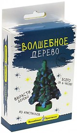 Набор для выращивания кристаллов «Волшебные кристаллы, Ёлочка синяя», МПИ