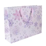 Пакет А3 44*32,5*12 "Снежинки на белом" НГ, бум.мат.ламинат