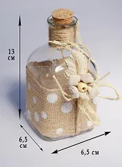 Банка декоративная  Прованс с пробкой (6,5х6,5х13) (222-052)