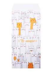 Конверт для денег "Коты. Be unique", 5 шт/упак