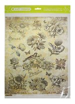 Рисовая бумага для декупажа Craft Premier Мелодичные цветы (CPD0540) (А3) (25г/м) (упаковка)