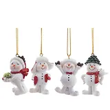 Фигурка декоративная подвесная Снеговик, 4 варианта (3х3х5) (824827)