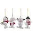 Фигурка декоративная подвесная Снеговик, 4 варианта (3х3х5) - 0