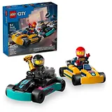 60400 Конструктор детский LEGO City Картинги и автогонщики, 99 деталей, возраст 5+
