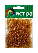 Набор д/творчества АСТРА Бисер 11/0 20гр 22С медный/прозр.серебрист.центр(круг.отв.))