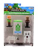 Коллекционные фигурки Minecraft Волк,Сельский житель,Гаст,Алекс,Скрытый персонаж (MC2040B) - 0