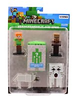 Коллекционные фигурки Minecraft Волк,Сельский житель,Гаст,Алекс,Скрытый персонаж (MC2040B)