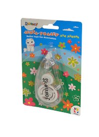 SILWERHOF Клейкая лента д/декора "Цветы" 5мм*6м 481040