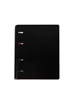 Тетрадь на кольцах в клетку Феникс+, 160 листов, черный/оранжевый