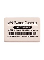 Ластик "latex-free", прямоугольный, синтетический каучук, 37*25*7мм, Faber-Castell