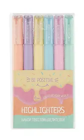 Текстовыделители Be positive, 6 цветов
