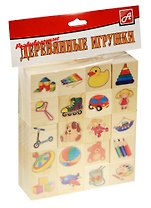 Набор кубиков Игрушки (Д155c) (20 шт.) (3+) (упаковка)