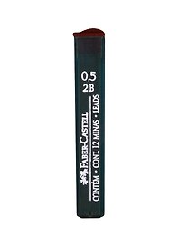 Грифели для механических карандашей Faber-Castell "Polymer", 12шт., 0,5мм, 2B