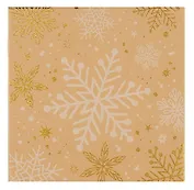Коробка подарочная "Craft snowflaces" 20*20*9,5см, Новый год, картон