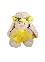 Мягкая игрушка Зайка Ми в веночке и в желтом платье (15см) (SidXm-134)