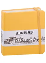 Скетчбук 12*12 80л "Sketchmarker" оранжевый, нелинованн. 140г/м2, слоновая кость, тв.обл.
