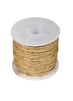 Бечевка для декорирования на пластиковой бобине 10м натуральная