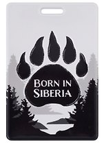 Чехол для карточек вертикальный Лапа медведя Born in Siberia