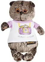 Игрушка мягкая Budi Basa, Басик в футболке с принтом веселый фотограф 22см