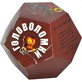 Набор с головоломками и книгой Додекаэдр. Коричневый 15*15*12,5см