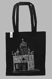 Шоппер черный Исаакиевский собор 40*35*6 см, 100% хлопок