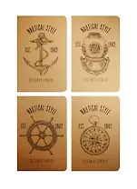 Тетрадь 44л кл. "Nautical style" карт.обл., сшивка, ассорти, Languo