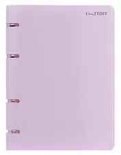 Тетрадь на кольцах в клетку Listoff, "Лавандовая тетрадь", 80 листов