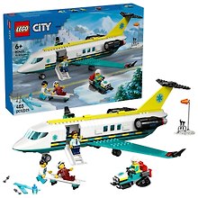 60465 Конструктор детский LEGO City Самолет скорой помощи, 403 деталей, возраст 6+