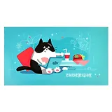 Еженедельник недат. 165*90 64л "УМНИЦА КОТИК" интегр.переплет, глянц.ламинация