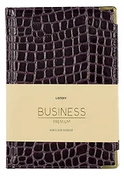 Книга для записей А5 80л кл. "BUSINESS PREMIUM. Iguana (фиолетовый)" иск.кожа, поролон, мет.уголки, тонир.блок. зол.торец, 2 ляссе, инд.уп.