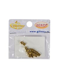 Фурнитура металл бусина Кубик с орнам. золото (00009845) (15шт) (5х5мм) (10 г/уп.)