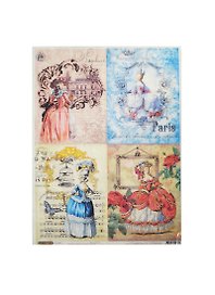 Рис. бумага для декупажа Craft Premier Мария Антуанетта (CP00171) (А3) (25г/м) (упаковка)