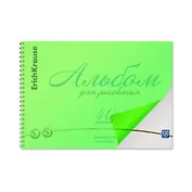 Альбом для рисования 40л А4 "Neon" зеленый, спираль, пласт.обл., Erich Krause