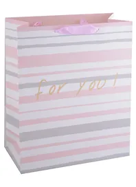 Пакет А4 26*32*12 "For you" жен., бум., тиснение надпись