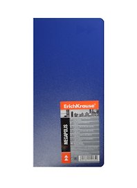 Визитница, 128 карт, синяя, пластик, Erich Krause