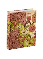 Ежедневник недат. А6+ 168л "Valentina. Язык цветов" 7БЦ, мат.ламинация "мокрый шелк", ляссе, иллюстр.вставки, резинка, Listoff