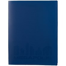 Папка 4кольца А4 "MEGAPOLIS" 24мм, пластик, синий, Erich Krause