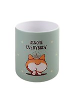 Кружка Корги с короной Ignore everybody (керамика) (330мл) (коробка)