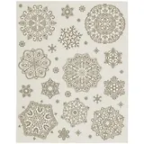 Новогоднее оконное украшение «Снежинки серебряные объёмные» № 4, 38 х 30 см