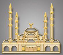 Значок «Мечеть сердце Чечни», металл